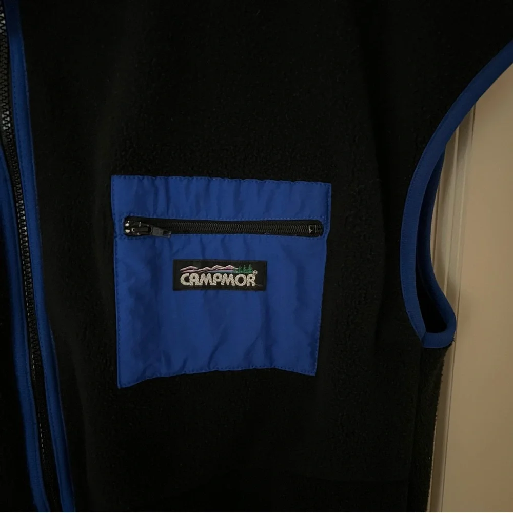 Vintage Campor men’s full zip fleece vest | size XXL